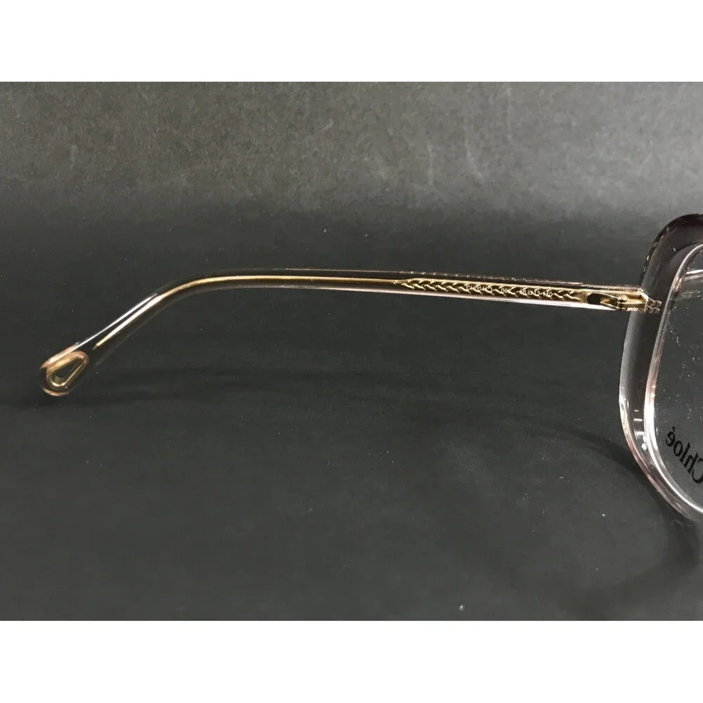 Chloe Eyeglasses Frame CH0011O 002 Transparent Pink Butterfly Full Rim 56-13-140